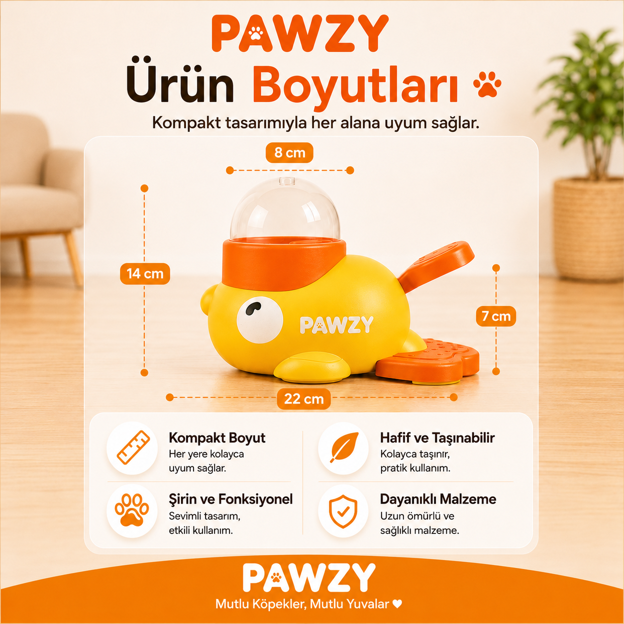 Pawzy™ Zeka Geliştirici Ödül Maması Oyuncağı